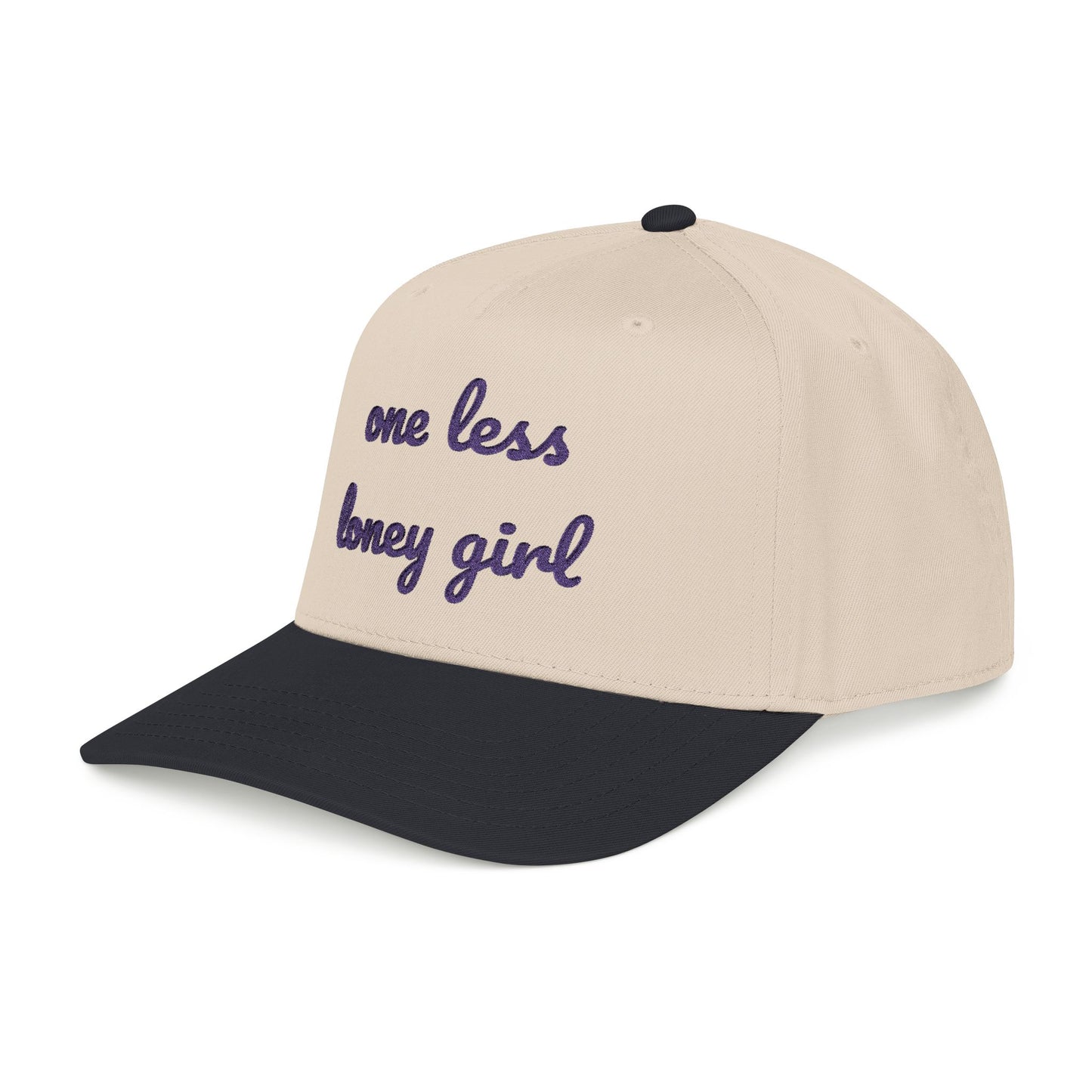 "One Less Lonely Girl" - Embroidered Mid Profile Baseball Cap