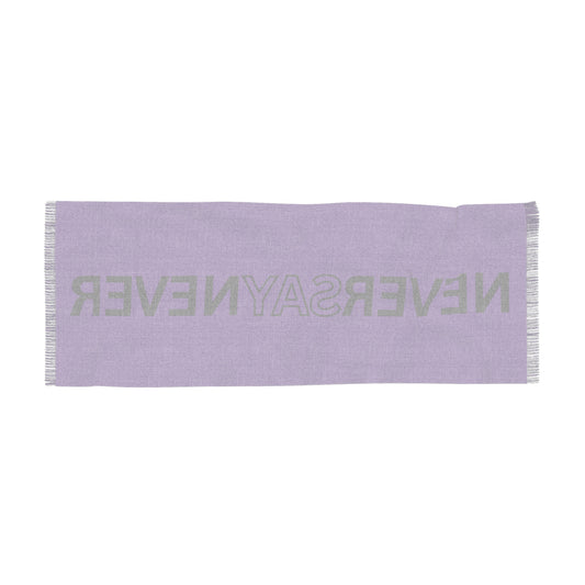 "Never Say Never" Lightweight Knit Scarf — Purple/Black