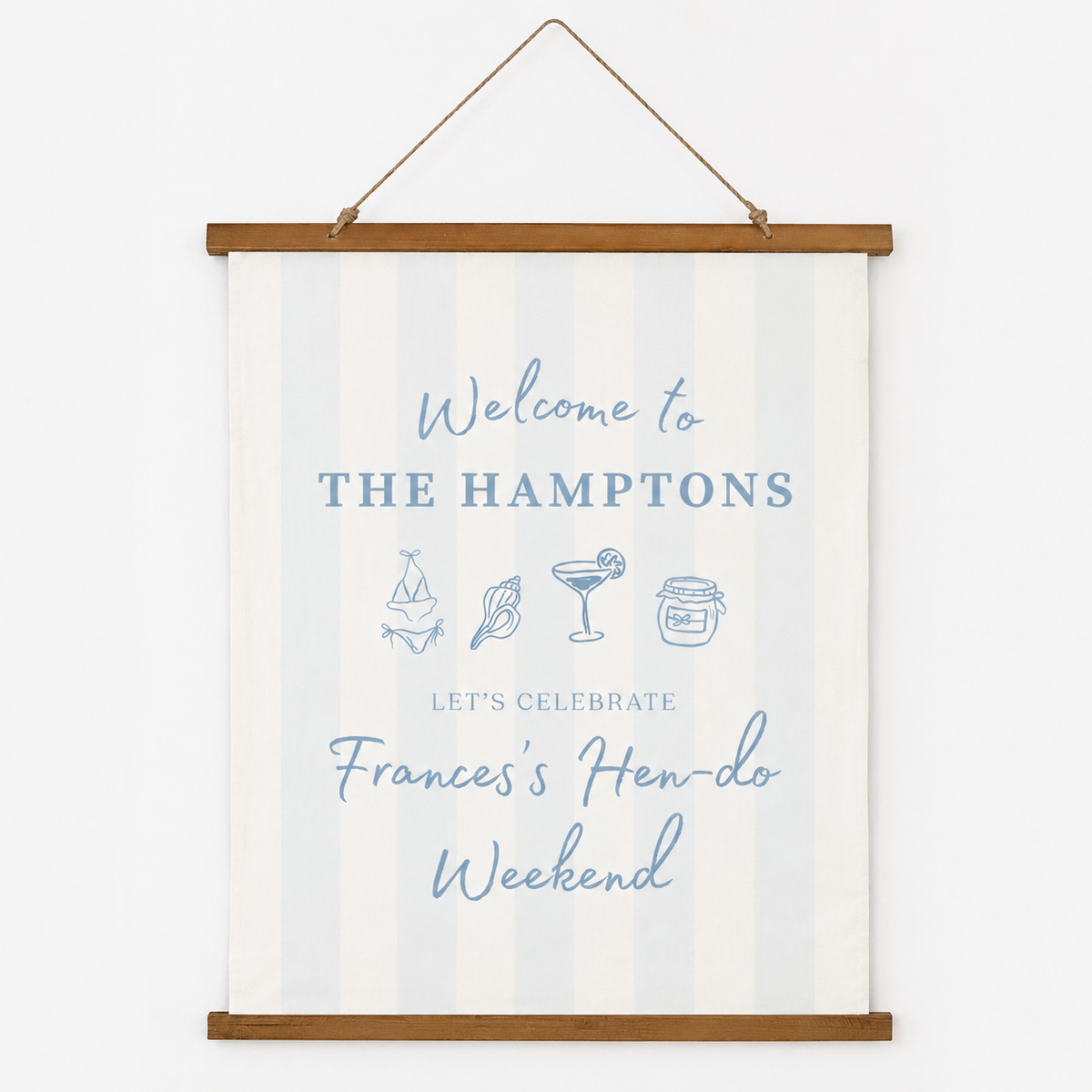 Hamptons Welcome Wall Tapestry