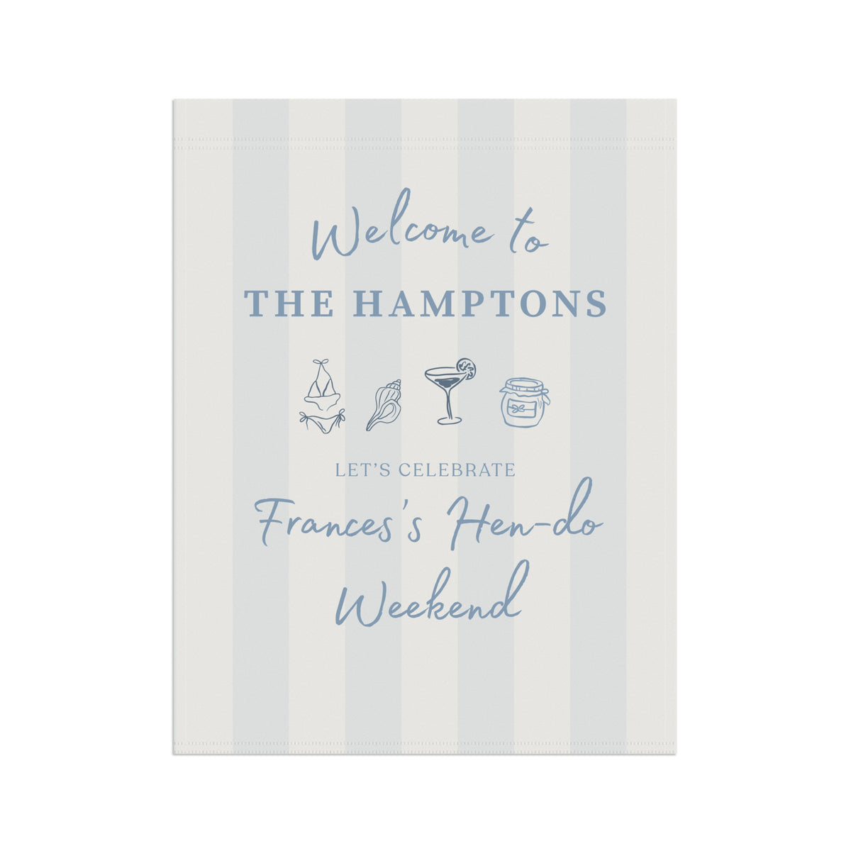 Welcome to The Hamptons Personalized Garden Flag