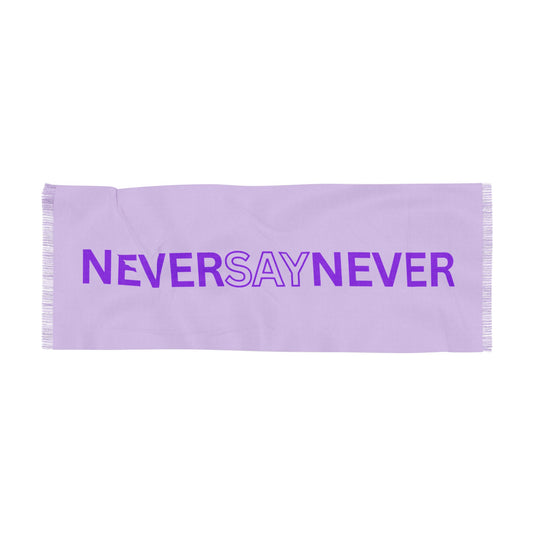 "Never Say Never" Light Scarf — Purple