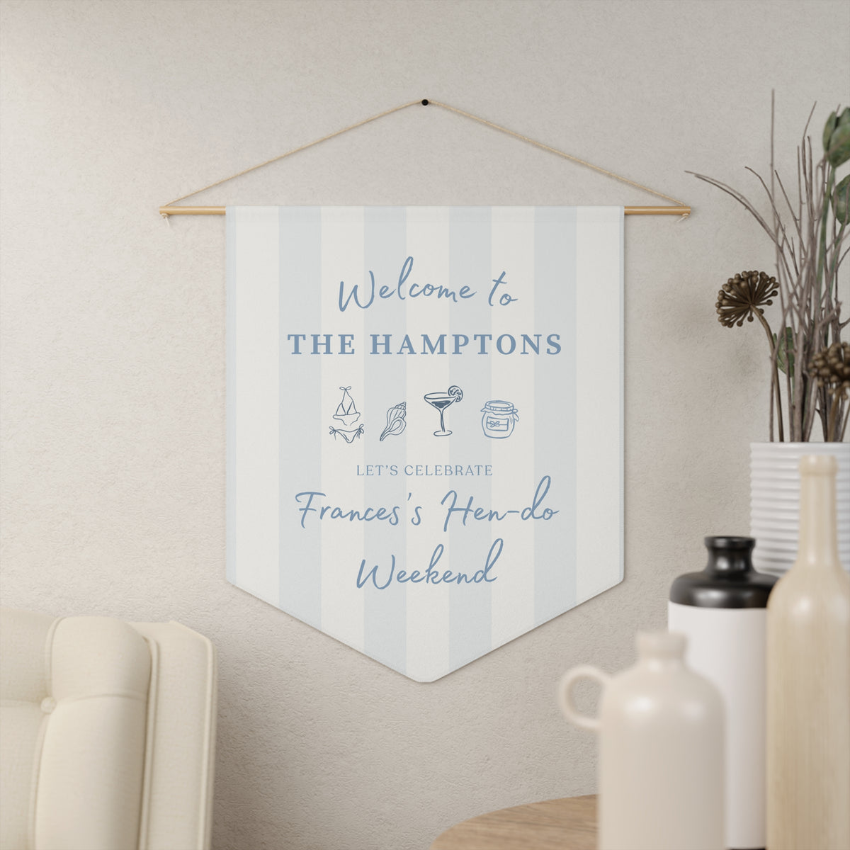 Hamptons Hen Do Weekend Pennant Banner