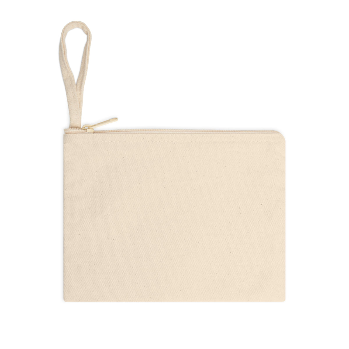 Personalized Canvas Zipper Pouch — Custom Name Cosmetic & Accessory Bag
