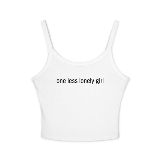 one less lonely girl - Cropped Graphic Tank