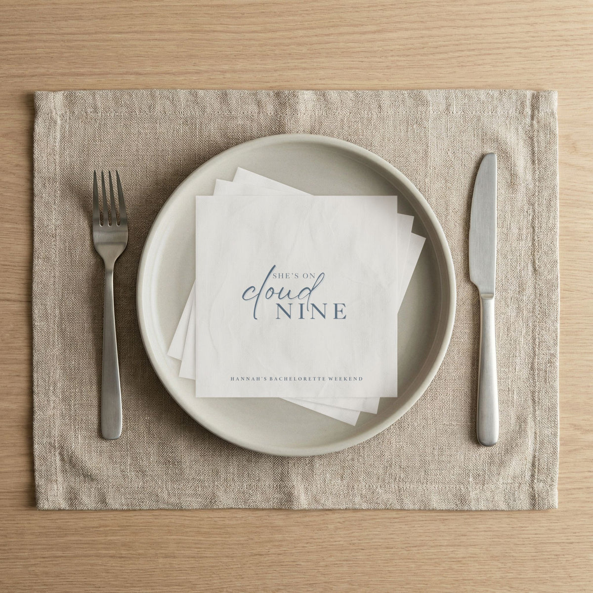 She’s on Cloud Nine - Bachelorette Party Cocktail Napkins