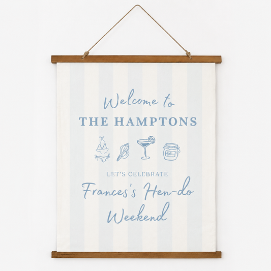 Hamptons Welcome Wall Tapestry