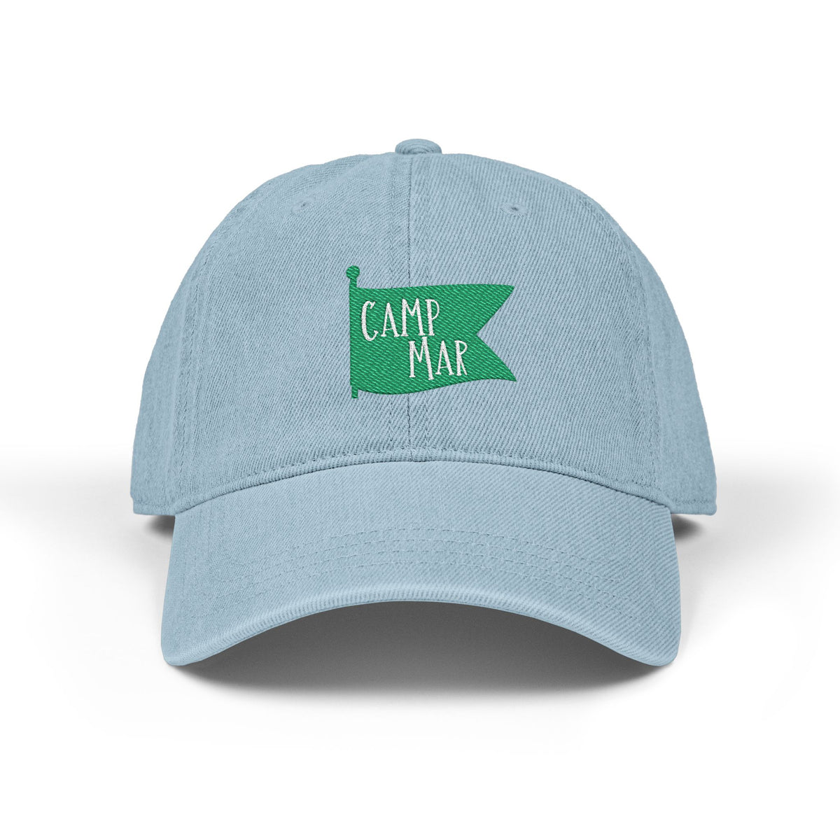 Camp Mar Flag Hat —Embroidered  Casual Denim Baseball Cap
