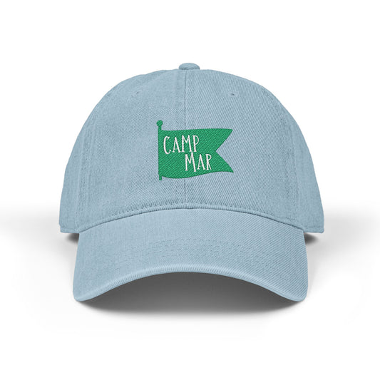 Camp Mar Flag Hat —Embroidered  Casual Denim Baseball Cap