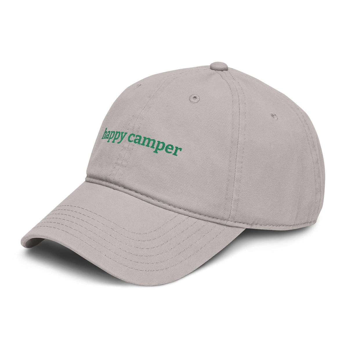 happy camper - Embroidered Washed Cotton Hat