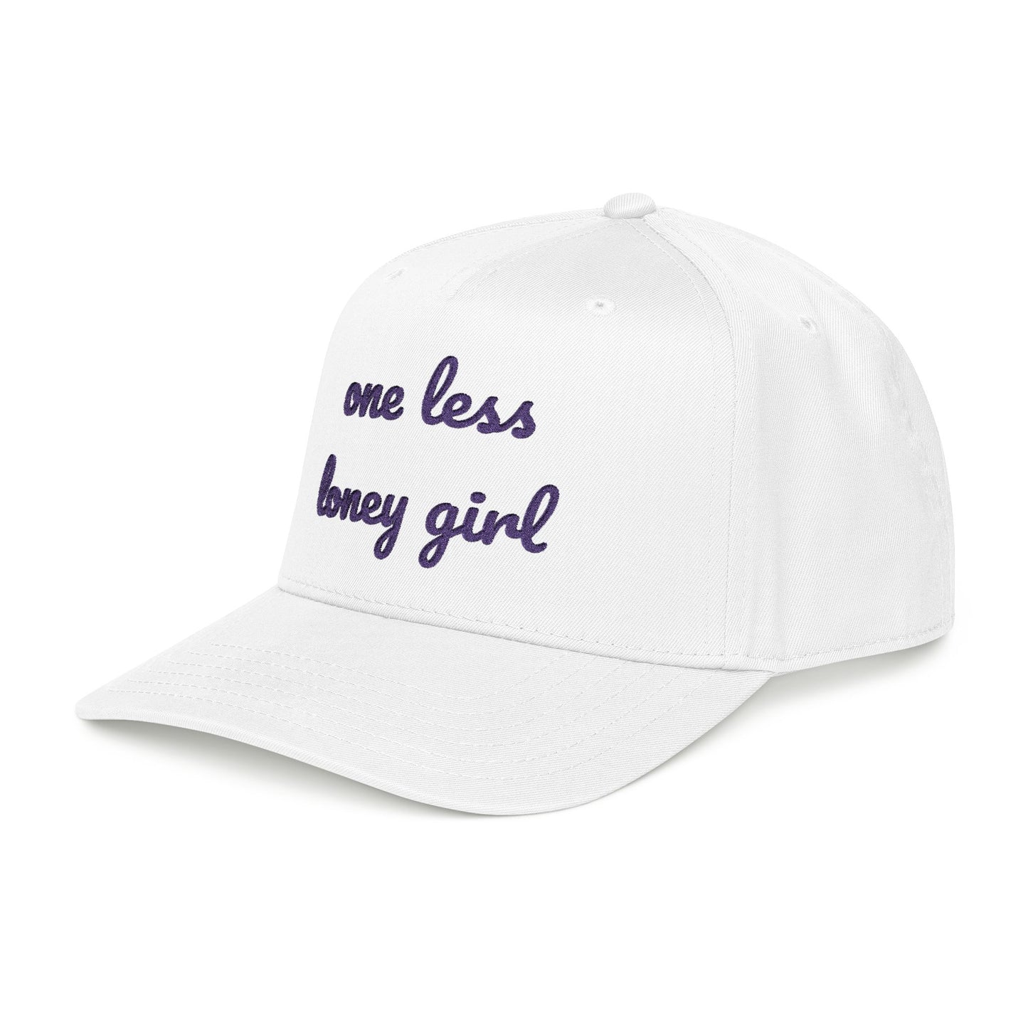 "One Less Lonely Girl" - Embroidered Mid Profile Baseball Cap
