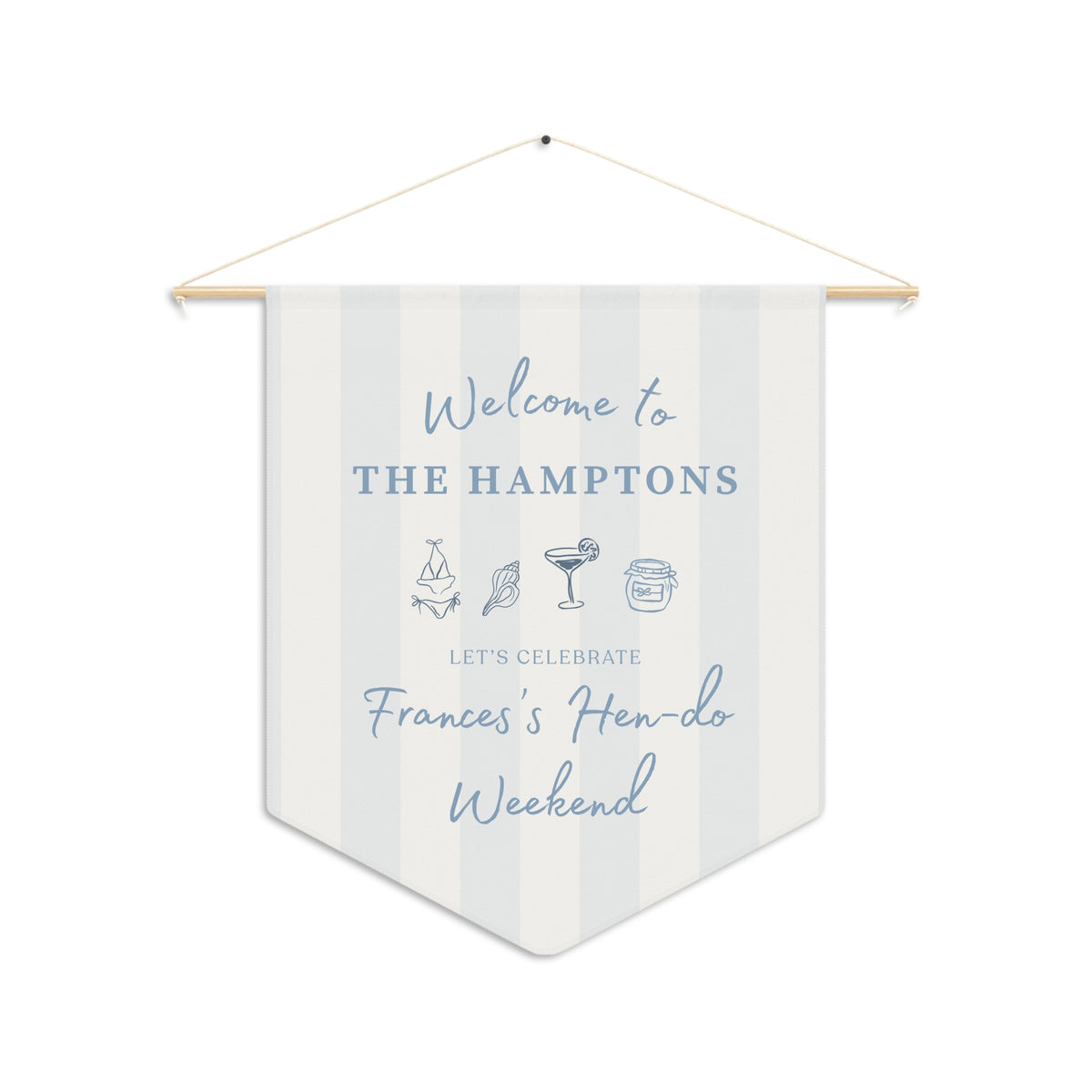 Hamptons Hen Do Weekend Pennant Banner