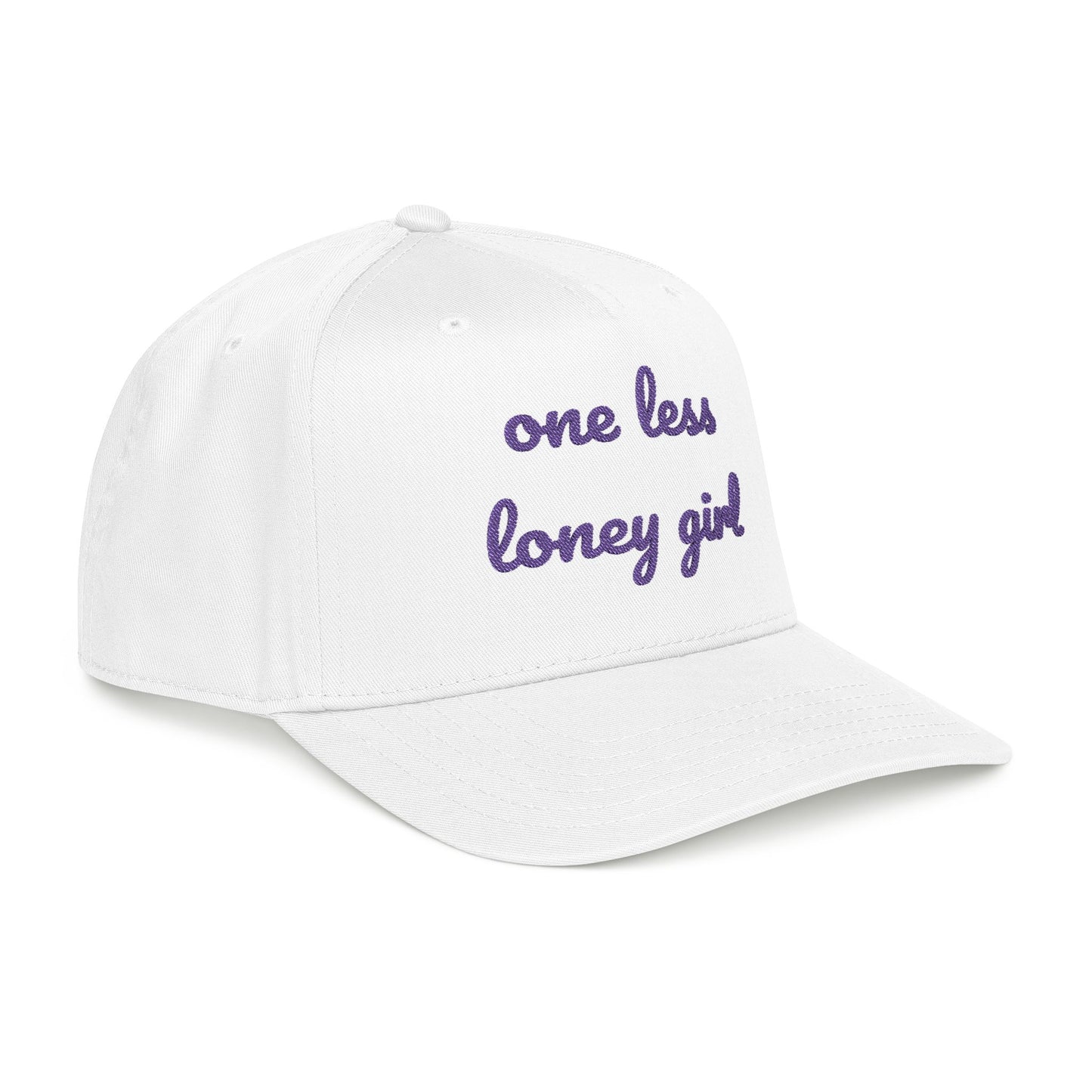 "One Less Lonely Girl" - Embroidered Mid Profile Baseball Cap